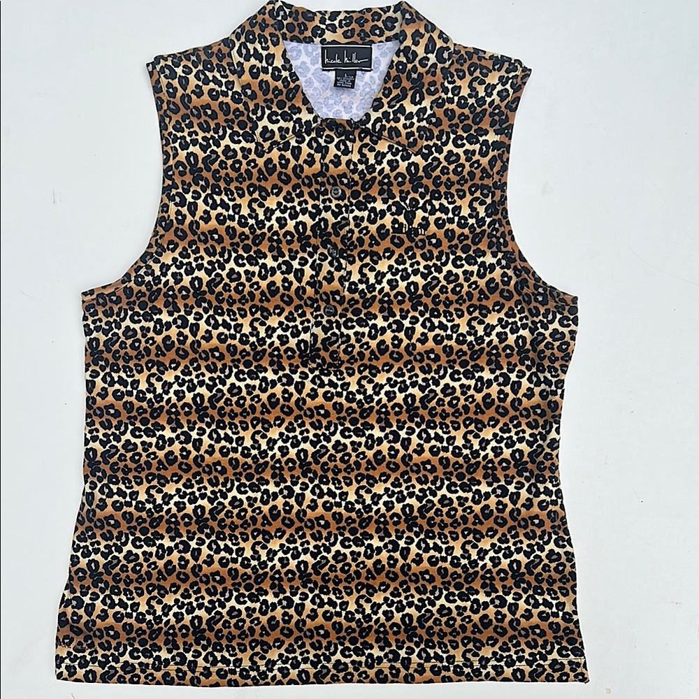 🐆Vtg 90s Nicole Miller Golf polo🐆